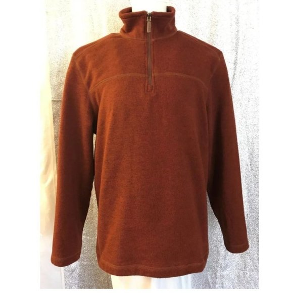 B.H. Bass & Co. Other - G.H. Bass & Co. Rock Fleece Pullover Sweater | Men's size Medium | Rust | Sherpa